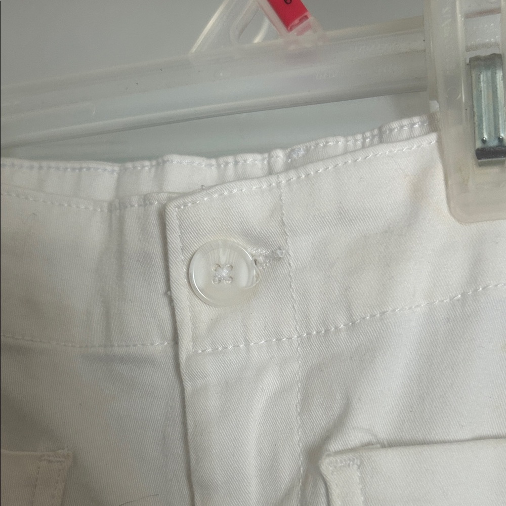 Wide Leg White Women's Pants - Classic High-Rise - Picture 3 of 5